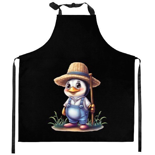 Penguin Famila, Funny Penguin , Penguin Logo Kitchen Aprons