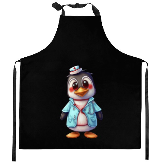 Penguin Doctor, Penguin Famila, Funny Penguin Kitchen Aprons