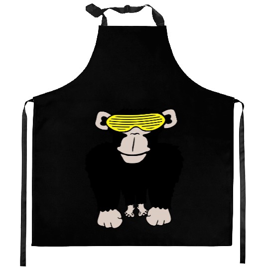 Funky Sunglasses Gorilla Cool Party Monkey Funny Kitchen Aprons