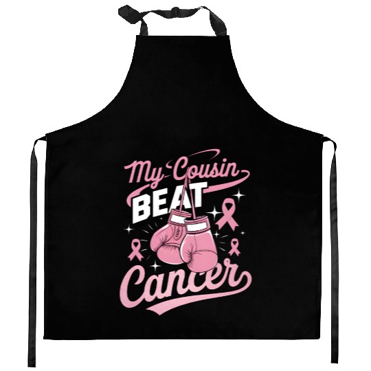 My Cousin Beat Cancer Breast Cancer Awareness Kitchen Aprons