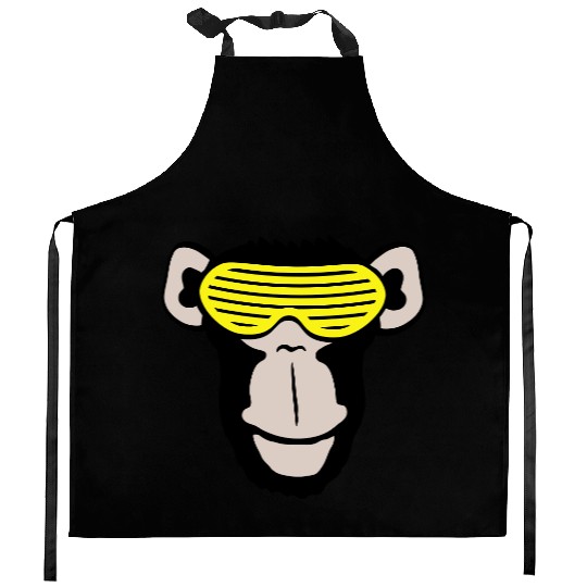 Funky Sunglasses Gorilla Cool Party Monkey Funny Kitchen Aprons