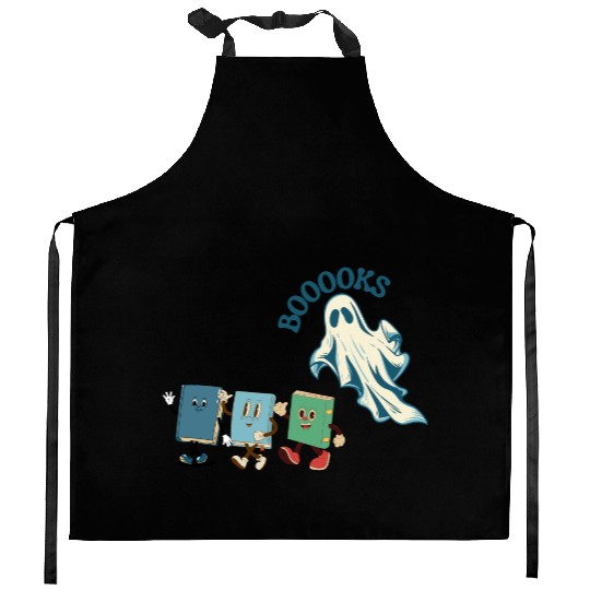 Ghost and Booooks! Kitchen Aprons