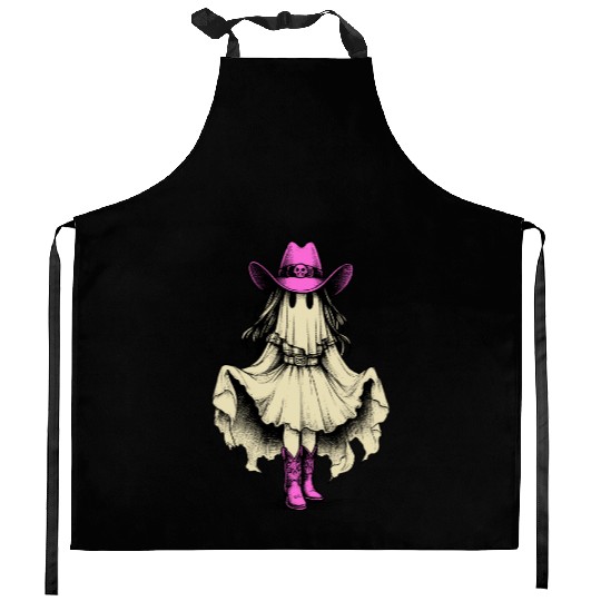 Ghost Cowgirl Western Y2k Kitchen Aprons