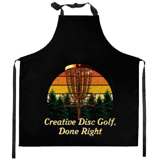 Creative Disc Golf Done Motivational Quote Golfer Kitchen Aprons