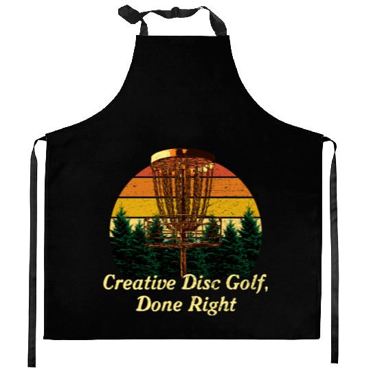 Creative Disc Golf Done Motivational Quote Golfer Kitchen Aprons