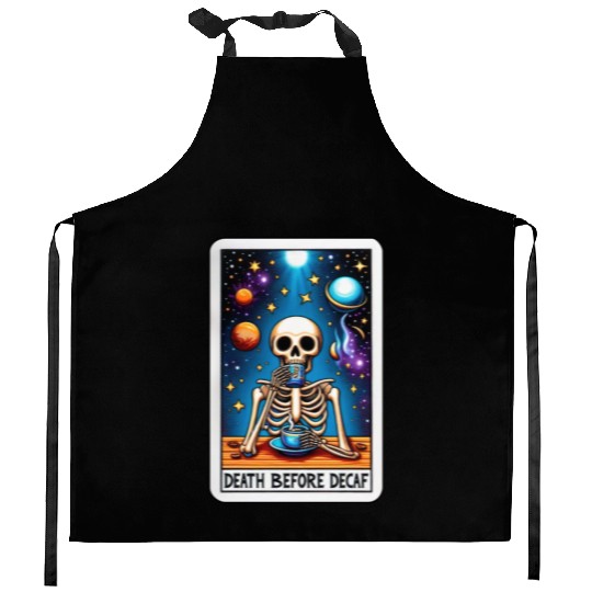 Tarot Card Collection - Death Before Decaf Kitchen Aprons