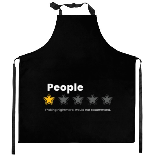 i hate people - people fcking nightmare Kitchen Aprons