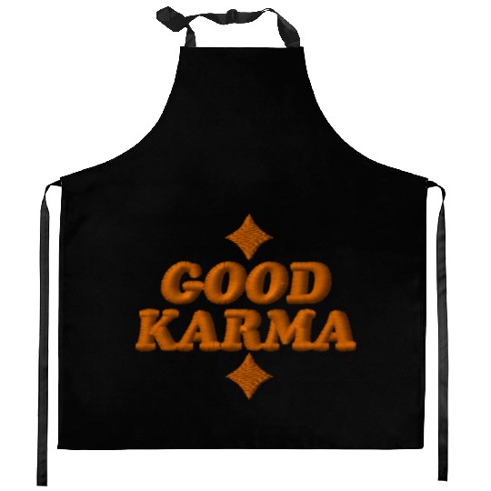 Good Karma embroidered Kitchen Aprons