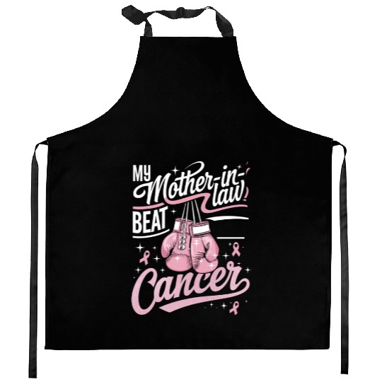 My Mother-In-Law Beat Cancer Breast Cancer Kitchen Aprons