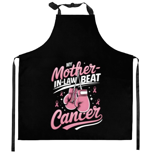 My Mother-In-Law Beat Cancer Breast Cancer Kitchen Aprons