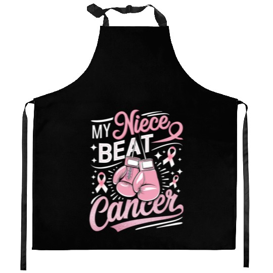 My Niece Beat Cancer Breast Cancer Awareness Kitchen Aprons