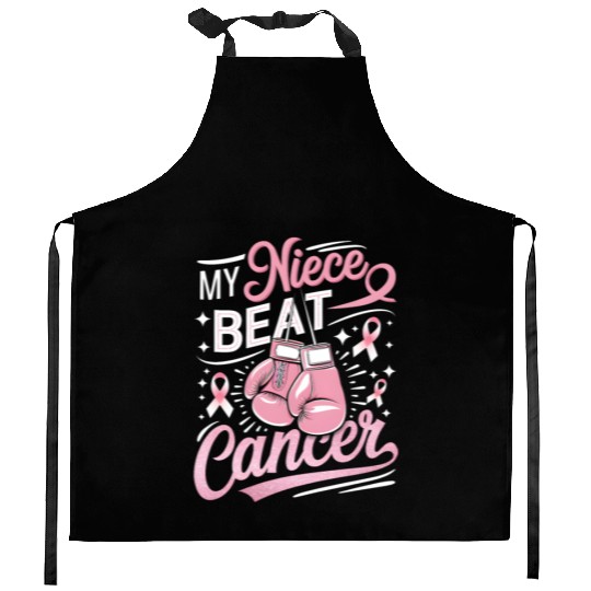 My Niece Beat Cancer Breast Cancer Awareness Kitchen Aprons
