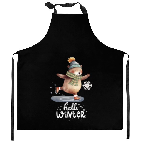 Winter Solstice Serenity Kitchen Aprons