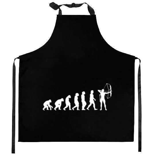 Archery Evolution of Human Sport Kitchen Aprons