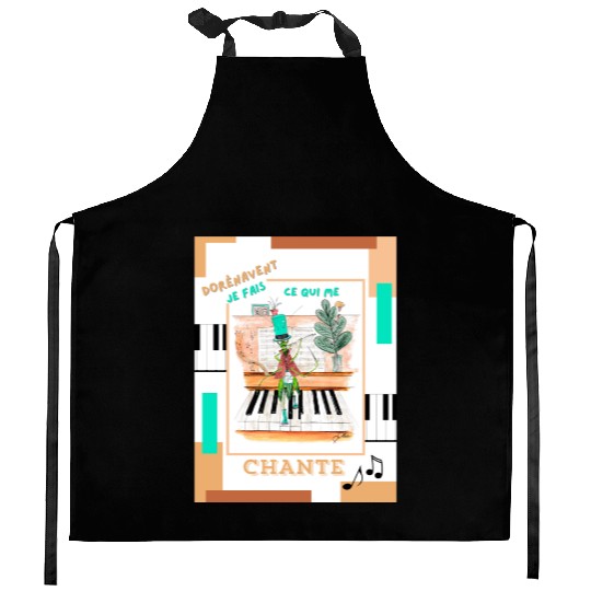 Prodigious cicada Kitchen Aprons