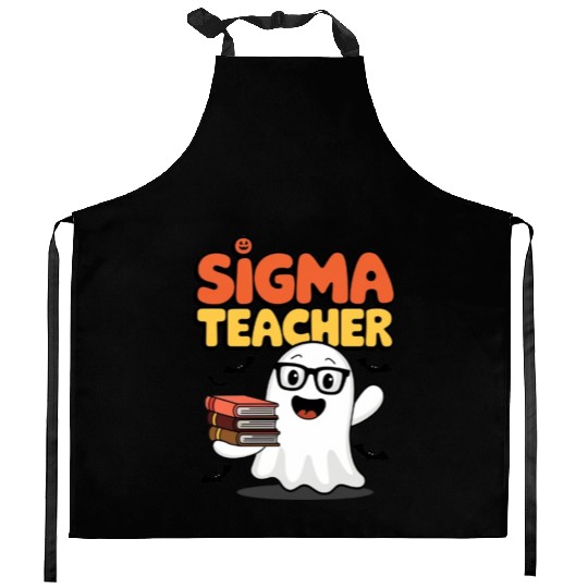 TEACHER SEIGMA HALLOWEEN PUMPKIN Kitchen Aprons