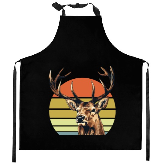 Hunting Elk Deer Funny Hunter Kitchen Aprons