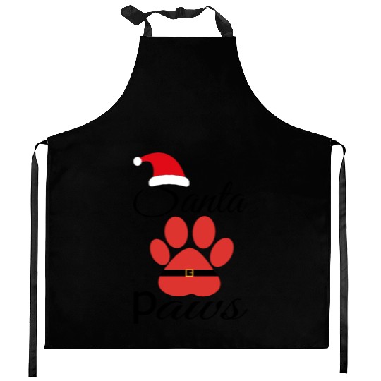 Santa Paws Kitchen Aprons, Christmas for Pet lover santa