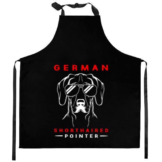 Dog With Sunglasses German Shorthaired Pointer Dog Kitchen Aprons
