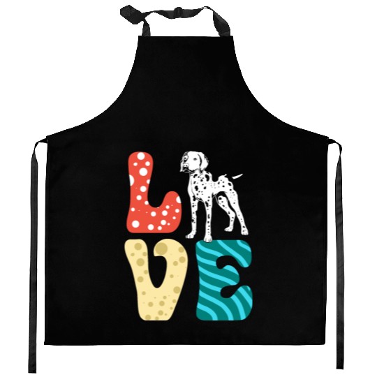 I Love My German Shorthaired Pointer Kitchen Aprons
