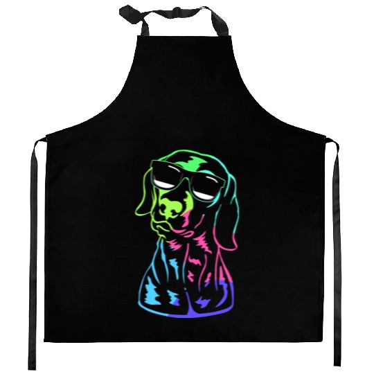 German Shorthaired Pointer GSP Dog With Sunglasses Kitchen Aprons