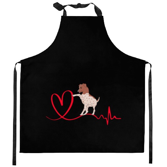 Dog Heartbeat I Love My German Shorthaired Pointer Kitchen Aprons