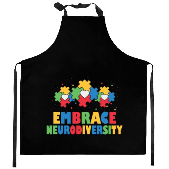 embrace neurodiversity - Embrace ADHD Autism ASD Kitchen Aprons