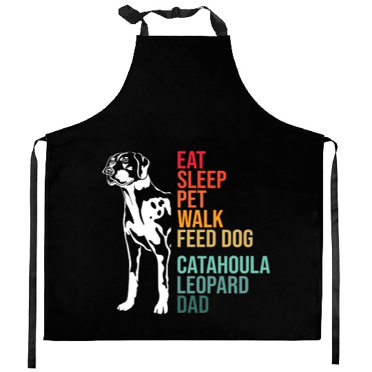 Funny Dog Owner Humor Catahoula Leopard Dog Kitchen Aprons