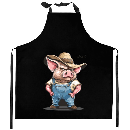 Hillbilly Pig Farmer – Redneck Village Life Kitchen Aprons