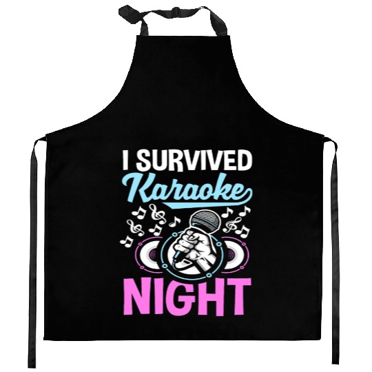 I Survived The Karaoke Night Kitchen Aprons