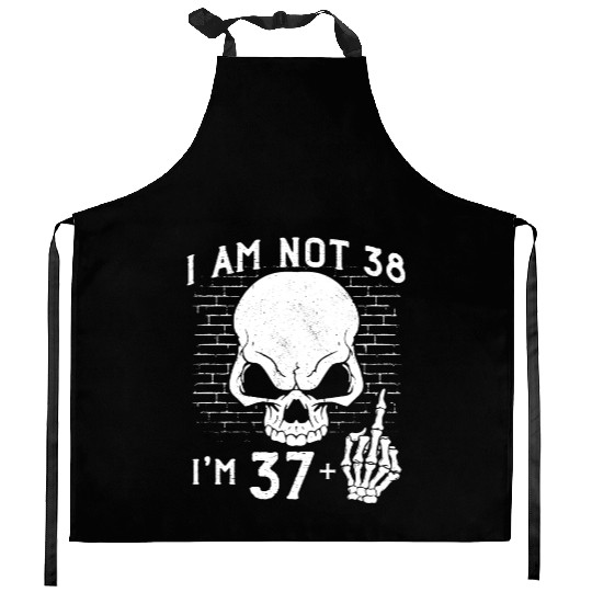 I Am 37 Plus Middle Finger - 38th Birthday Kitchen Aprons