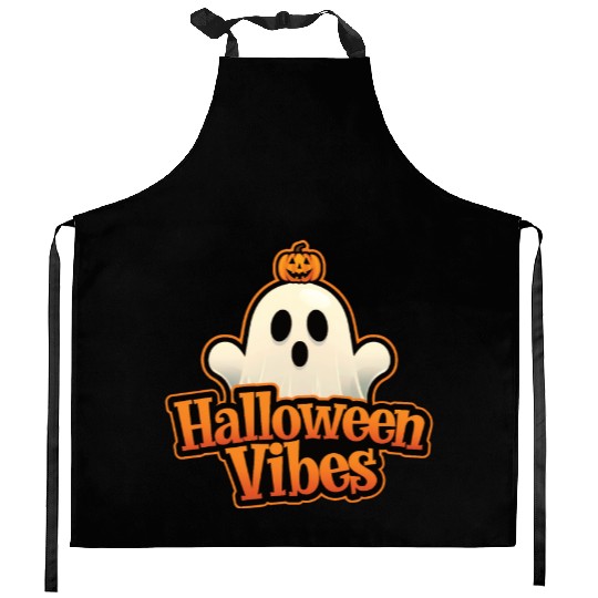 Spooky vibes halloween Kitchen Aprons