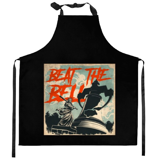 Queen of Liberty use baseball bat to beat the bell Kitchen Aprons