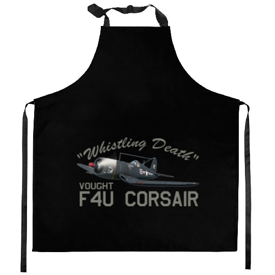 Vought F4U Corsair "Whistling Death" Kitchen Aprons