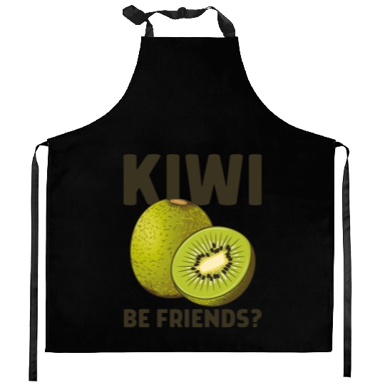 Funny Saying Fruit Pun Kiwi Be Friends Kitchen Aprons