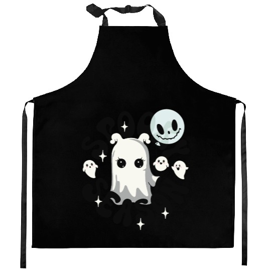 Halloween Ghosts Spooky Season Kitchen Aprons