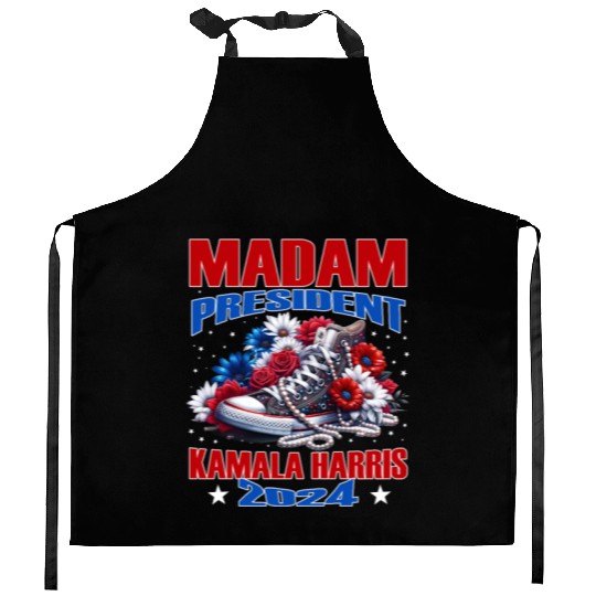 MADAM PRESIDENT KAMALA HARRIS ELECTIONS 2024 Kitchen Aprons