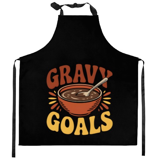 Thanksgiving Gravy Goals Kitchen Aprons Bold Fun