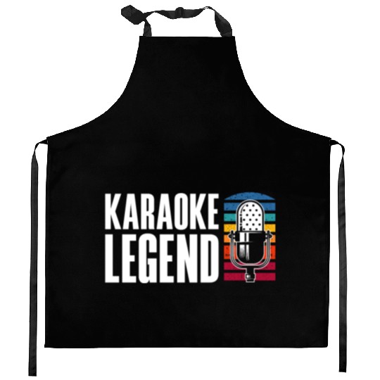 Karaoke Legend Microphone Retro Kitchen Aprons