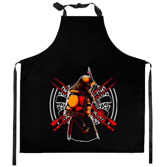 Kanji Japan Katana Sword Ninja Samurai Kitchen Aprons