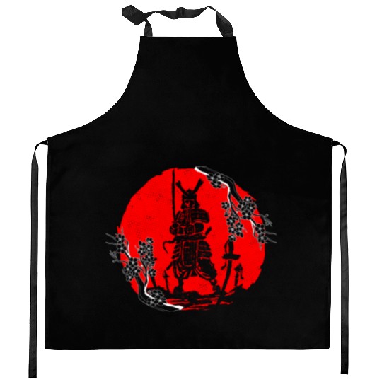 Kanji Japan Katana Sword Ninja Samurai Kitchen Aprons