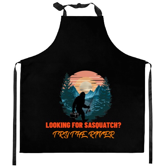Looking for Sasquatch? Try the river. Kitchen Aprons