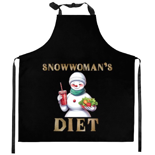 Snowwoman's Sweet and Salty Cravings Kitchen Aprons