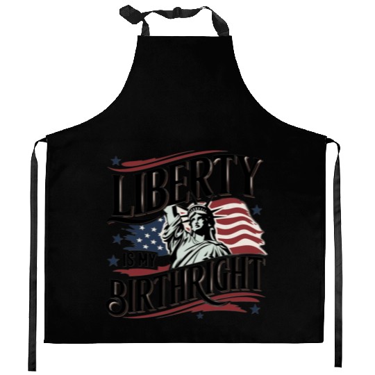Liberty is My Birthright – Elegant Freedom Design Kitchen Aprons