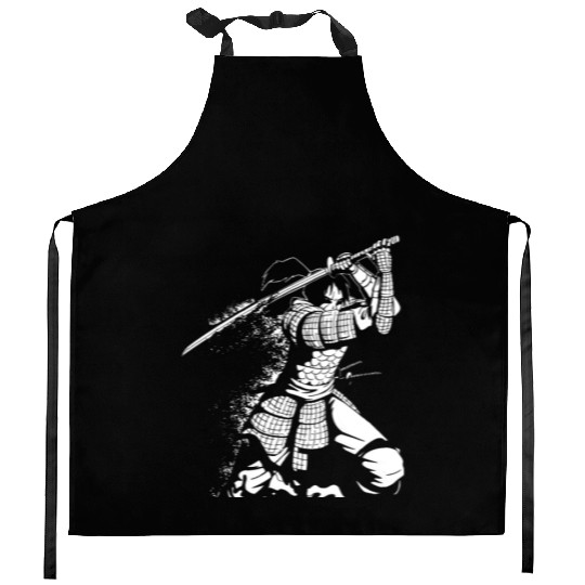 Kanji Japan Katana Sword Ninja Samurai Kitchen Aprons