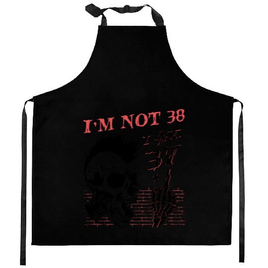 I Am 37 Plus Middle Finger - 38th Birthday Kitchen Aprons