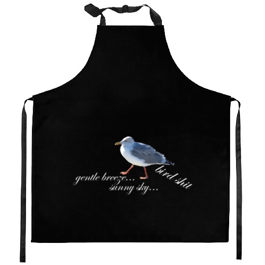 sun sea atlantic coast seagull holidays bird shit Kitchen Aprons