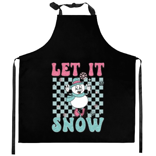 Let It Snow Funny Holiday Christmas Kitchen Aprons