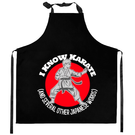 I Know Karate (and several other Japanese words) Kitchen Aprons