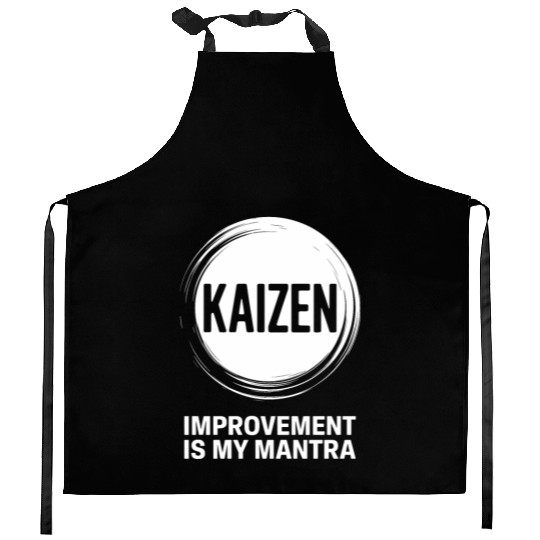 Kaizen Improvement Is My Mantra Circle Kitchen Aprons